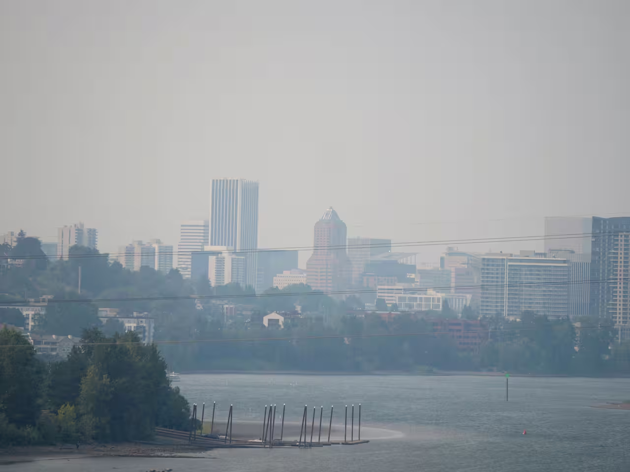 An image of smoky Portland